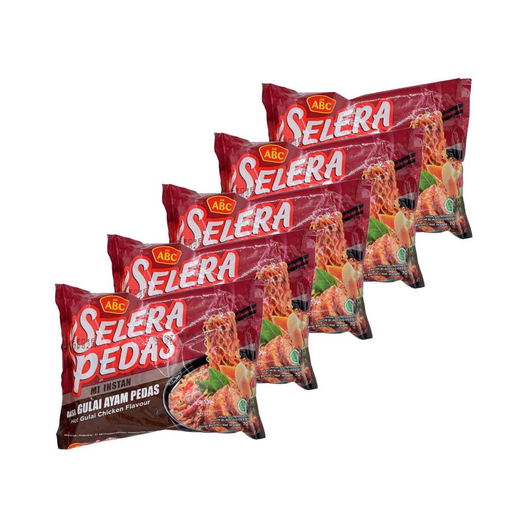 

5Pcs Abc Mie Rebus Gulai Ayam Pedas 70 Gram