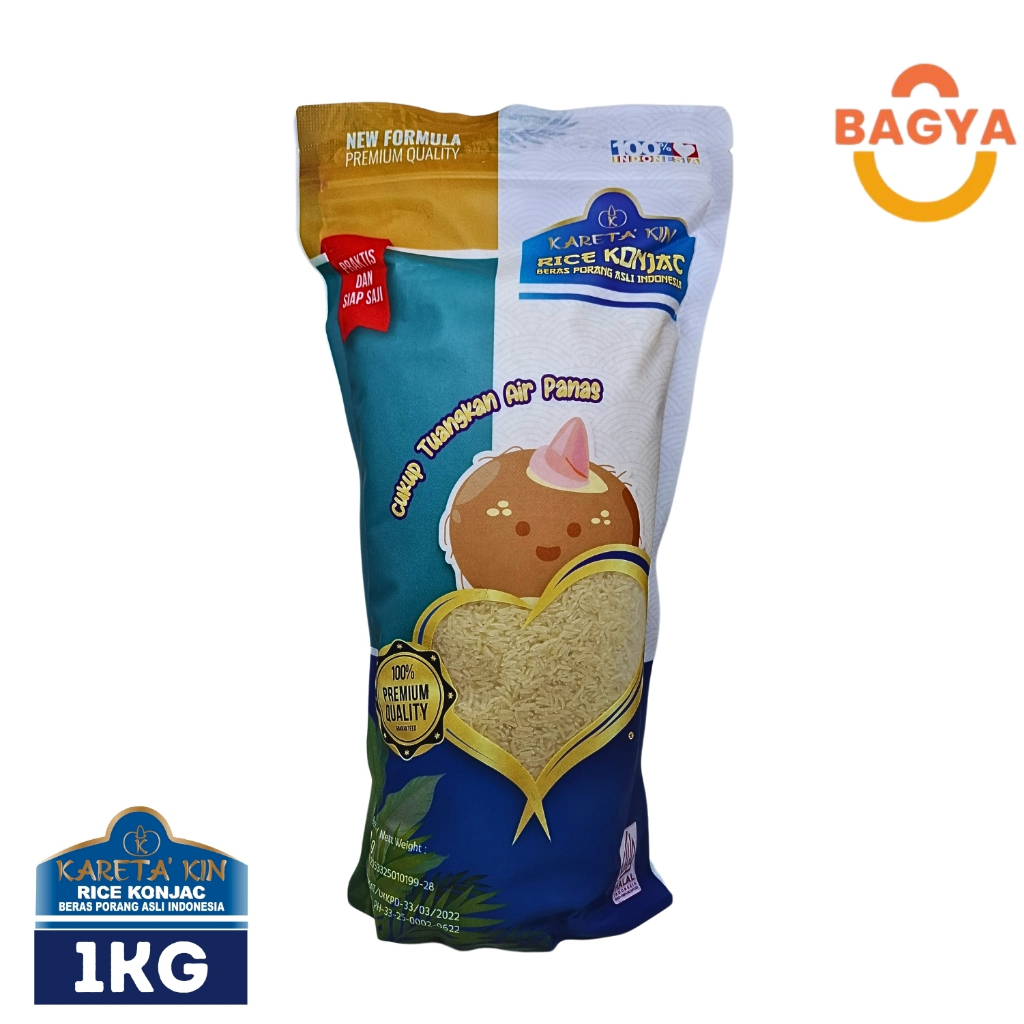 

Kareta Kin New Formula 1Kg Beras Porang Konjac Rice Pulen Diet Rendah Kalori Rendah Karbohidrat