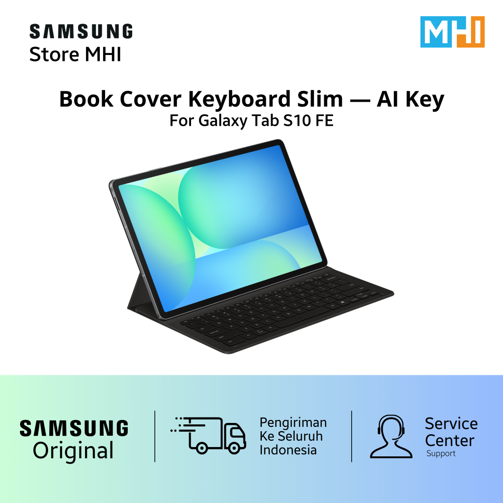 Samsung Book Cover Keyboard Tab S9 Tab S9 FE Tab S10 FE Tab S10 FE Plus - AI