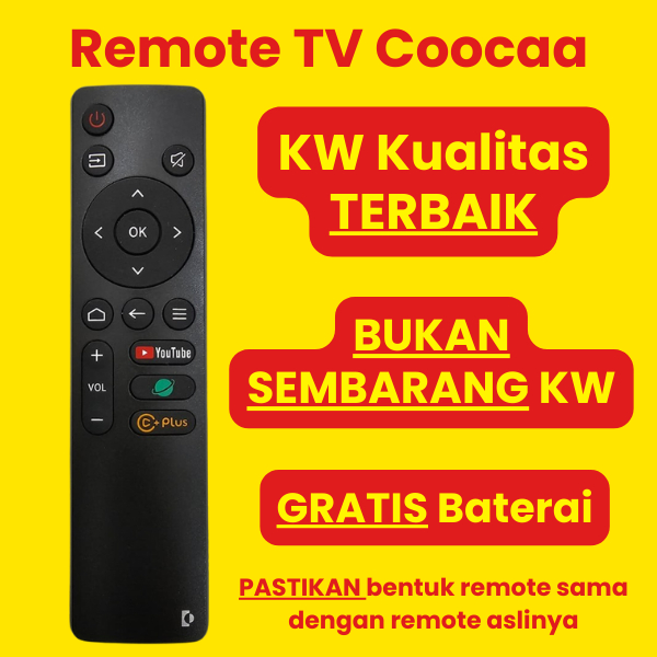 REMOTE REMOT TV COOCAA REMOTE SMART TV COOCAA 32S3U 40S3U 43S3U 50S3U 55S3U 65S3U / REMOTE TV COOCA 