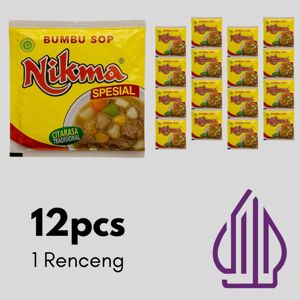 

Paket Hemat NIKMA Bumbu Sop 12 Sachet 1 Renceng Halal Asli Padang Praktis
