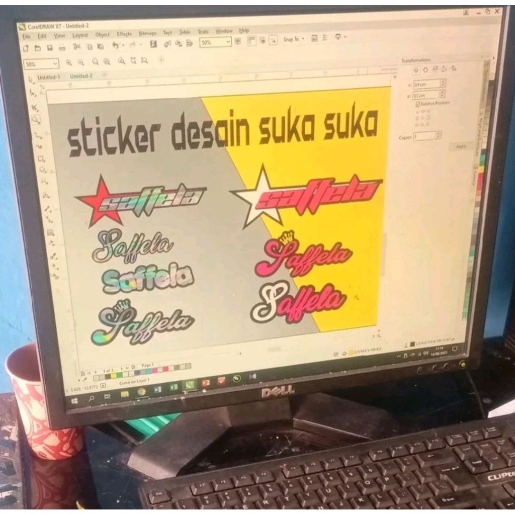 

Custom sticker desain suka suka