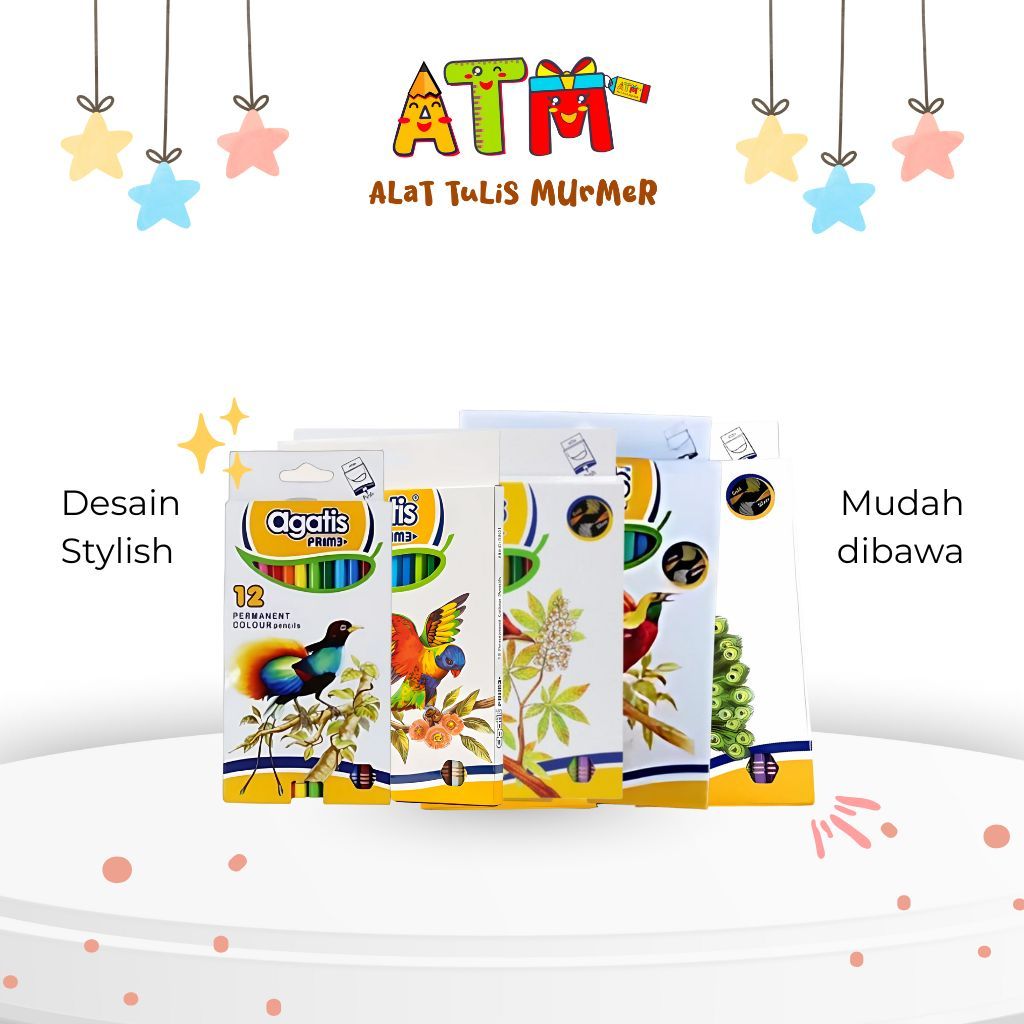 

Colour Pencil/pensil warna isi 18/pensil warna isi 18/agatis prime wood permanent color pencil