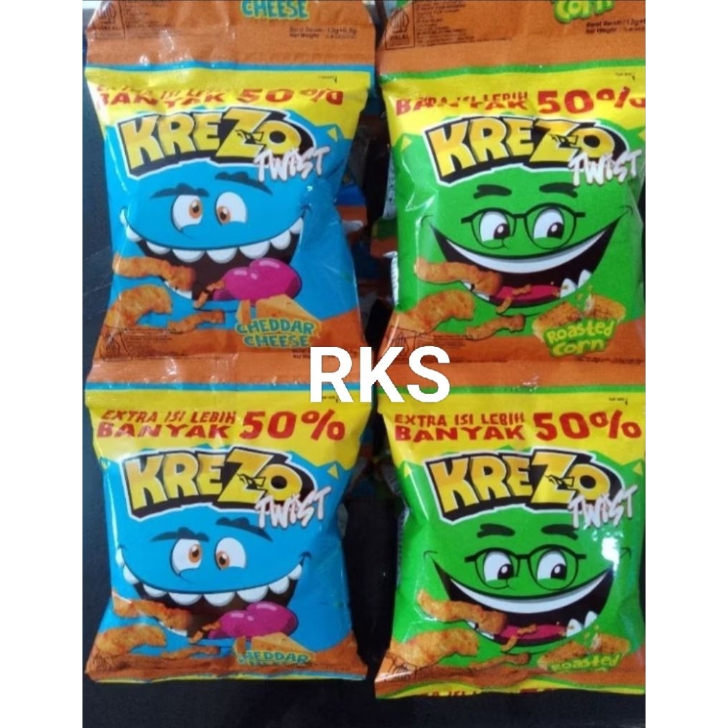 

Krezo Twist Snack Jagung Bakar / Keju 1 Renceng Isi 10 Pcs
