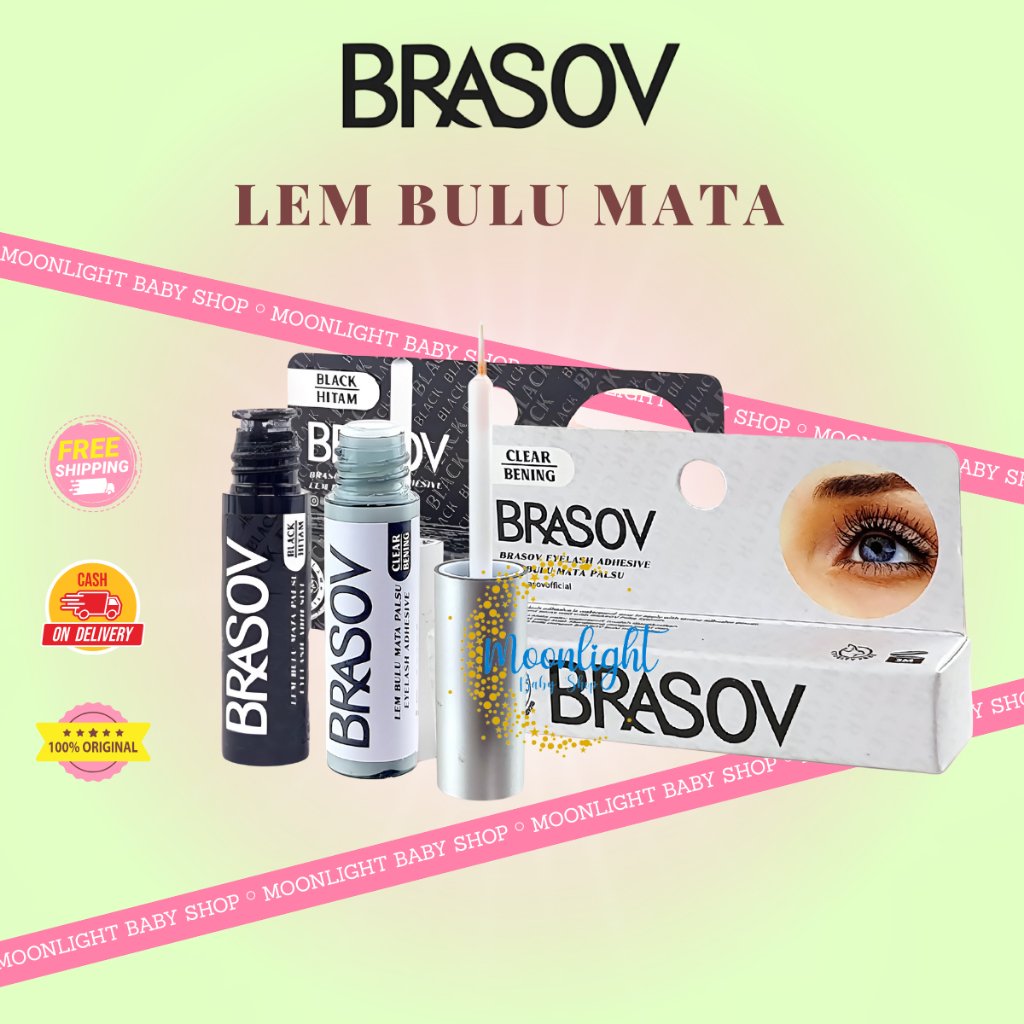 BRASOV Lem Bulu Mata Palsu – Clear & Hitam
