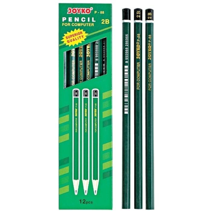 

[150GR] JOYKO P-88 PENSIL KAYU 2B LINEAR GRIP / PENSIL JOYKO P-88 2B