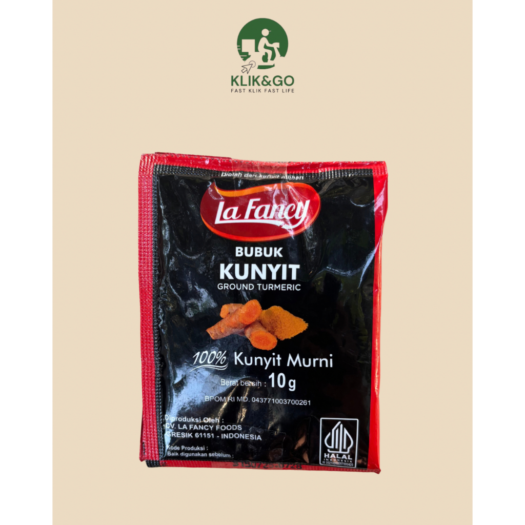

La Fancy Foods Kunyit Bubuk 100% Murni 10g Bubuk Kunyit Bumbu instan Rempah Bubuk