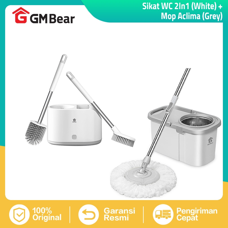 Gm Bear Bundle Hemat Alat Pel Lantai Peras Otomatis 1966 + Sikat Wc Duduk Jongkok (2 In 1) 1993
