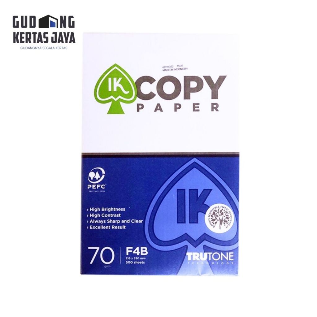 

Ik copy paper F4 70gr 1 rim (500 lembar) kertas HVS