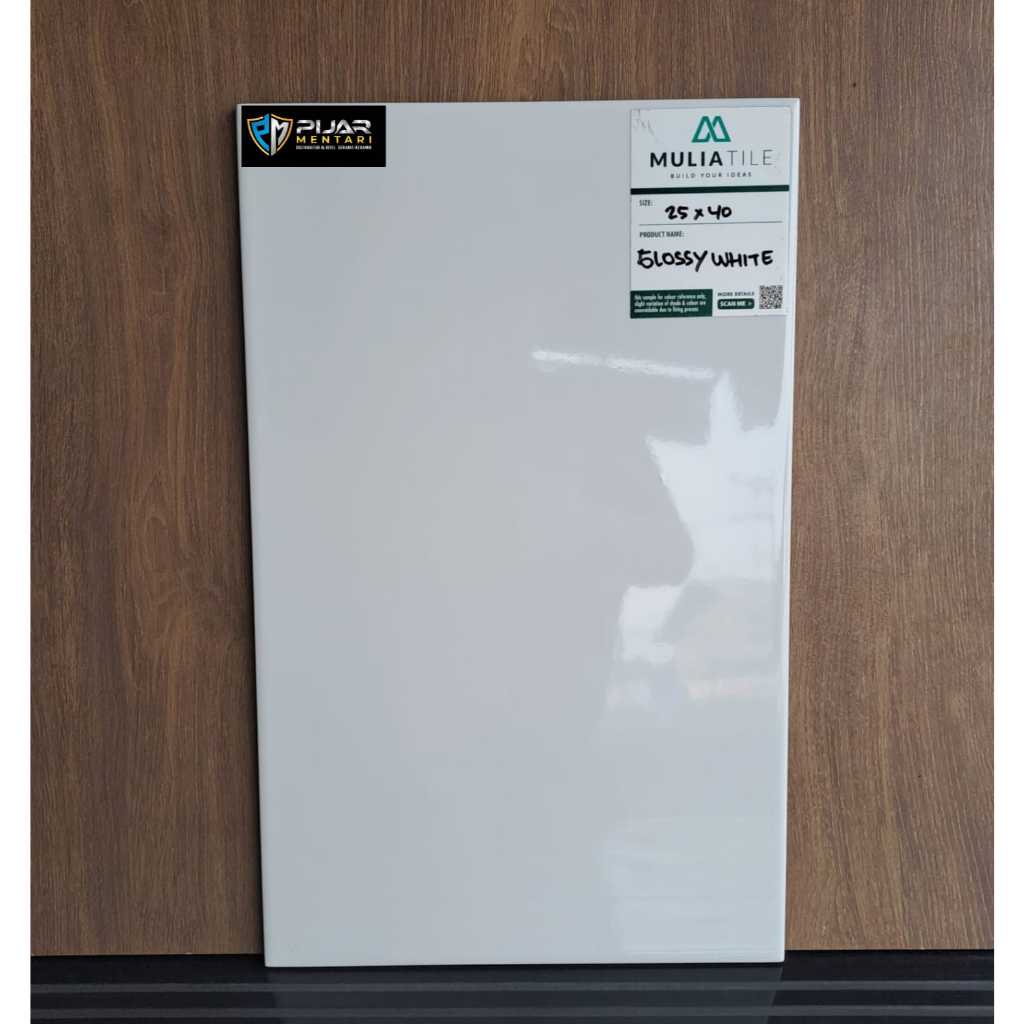 KERAMIK DINDING 25X40 MULIA TILE GLOSSY WHITE