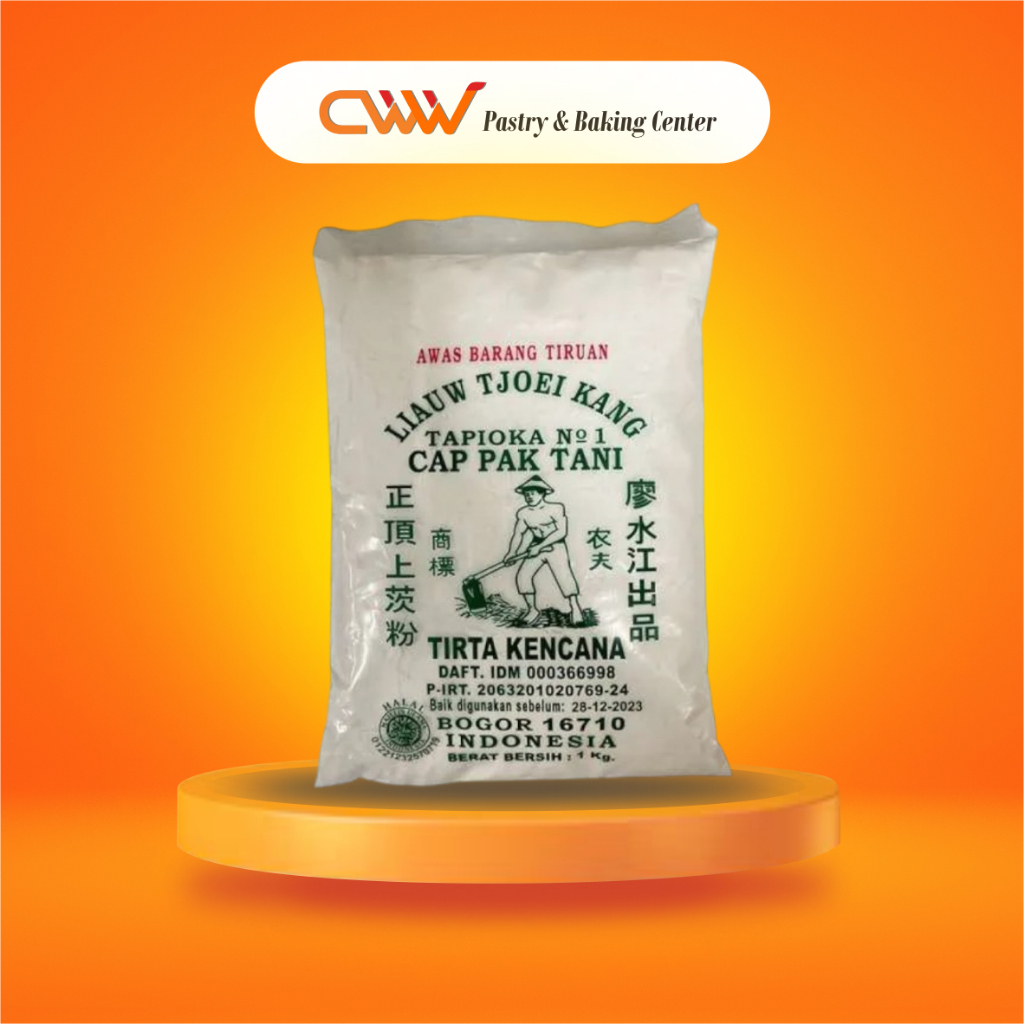 

Cap Pak Tani Tepung Tapioka Kanji Flour 1Kg Liauw Tjoei Kang Kue Basah Gorengan Pempek Siomay Bakso