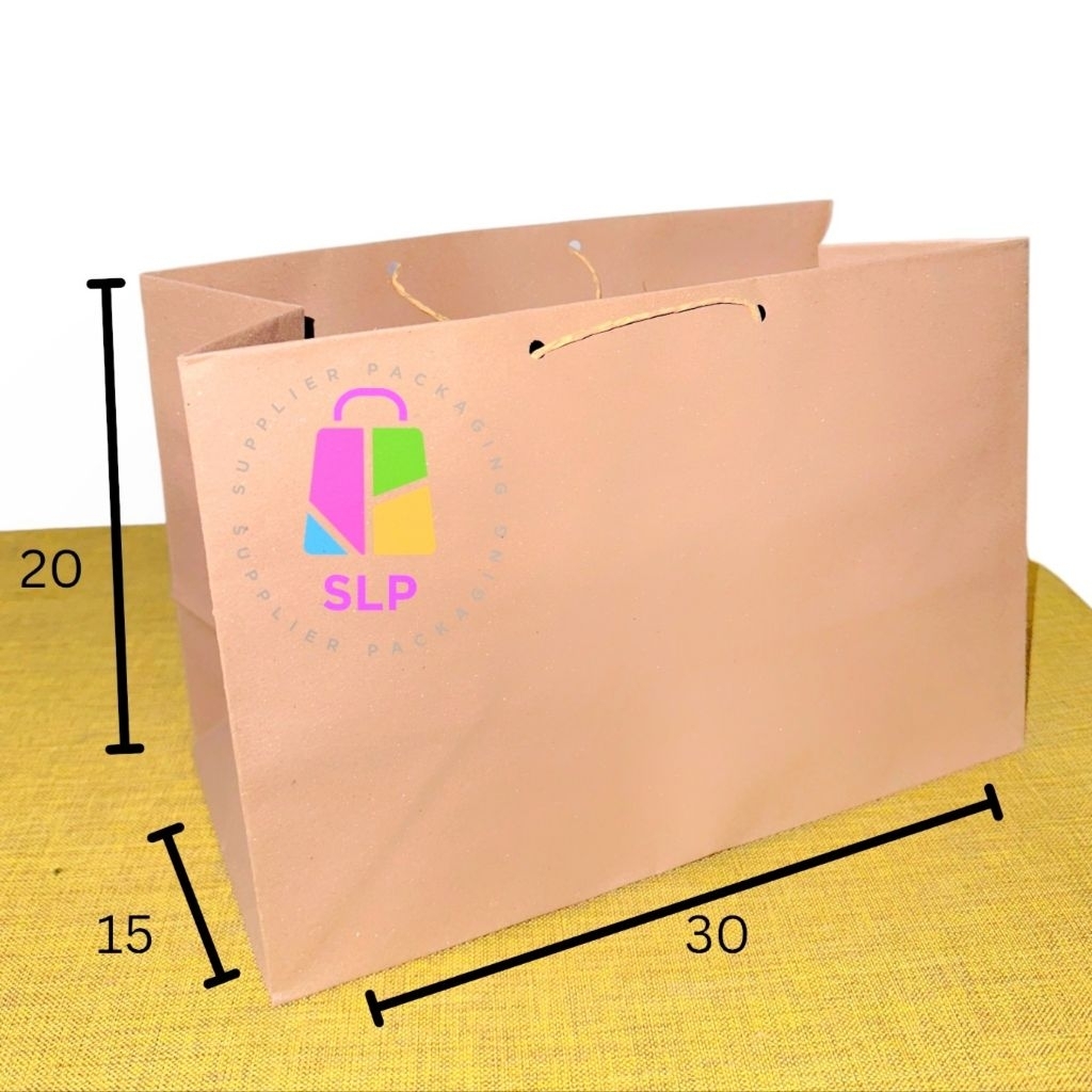 

paper bag brownies P30 T20 L15 goodie bag paperbag kue bolu tas kertas bento souvenir paperbag polos
