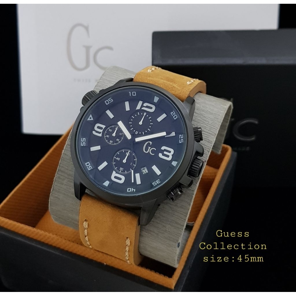 JAM TANGAN PRIA GC CHRONO AKTIF KULIT LEATHER