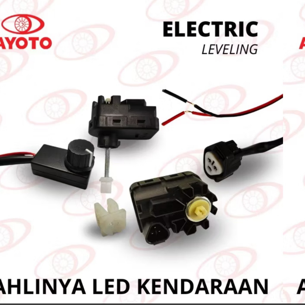 ELEKTRIK AUTO LEVELING AYOTO FULL SET DINAMO MESIN SOKET PIVOT & SAKLAR LEVELING UNIVERSAL LAMPU BIL