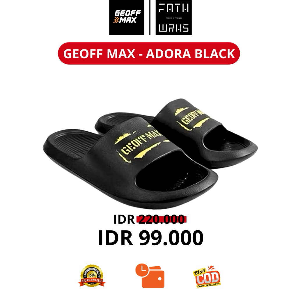 Sandal Slipper Geoff Max Original - Adora Black | Sandal Unisex