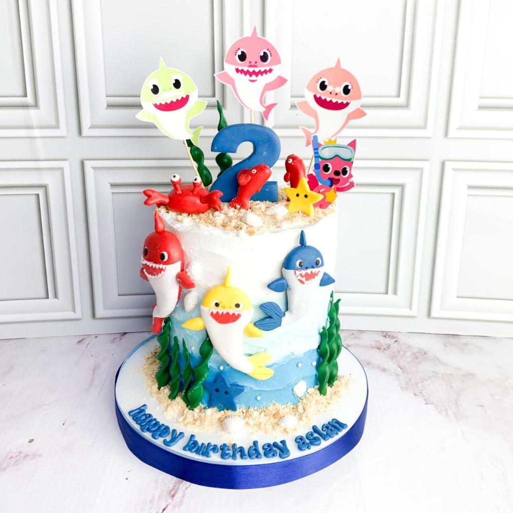 

Kue Ulang Tahun/Birthday Cake/Kue Ultah tema Baby Shark/Kue Baby Shark/Kue Birthday Jakarta