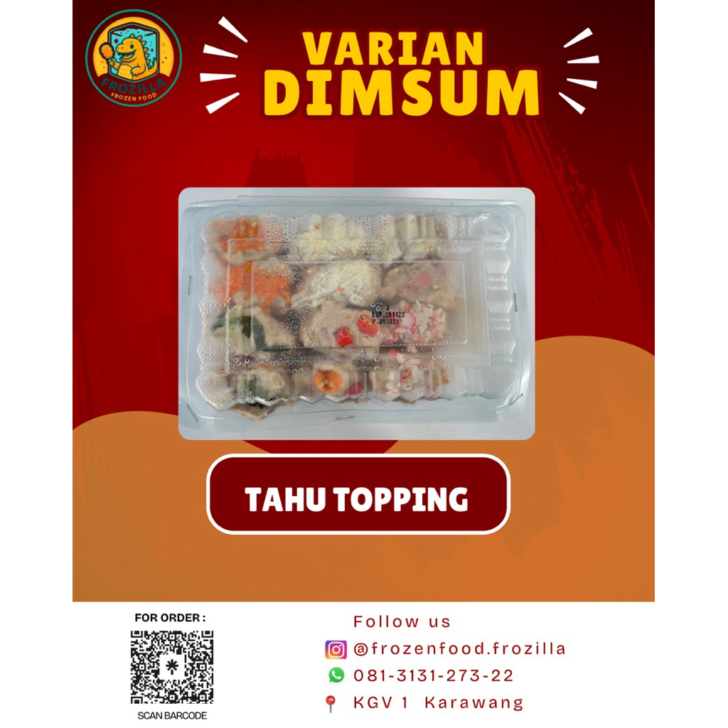 TAHU TOPPING 25Pcs DIMSUM FROZEN DISTRIBUTOR KARAWANG