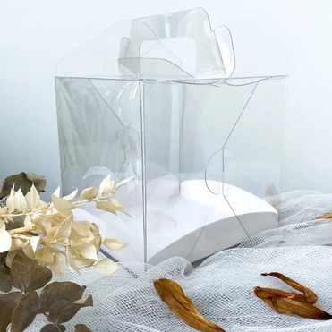 

Box Kue Transparan Bening Kotak Kue Mika Cake Box 15x15x15 cm