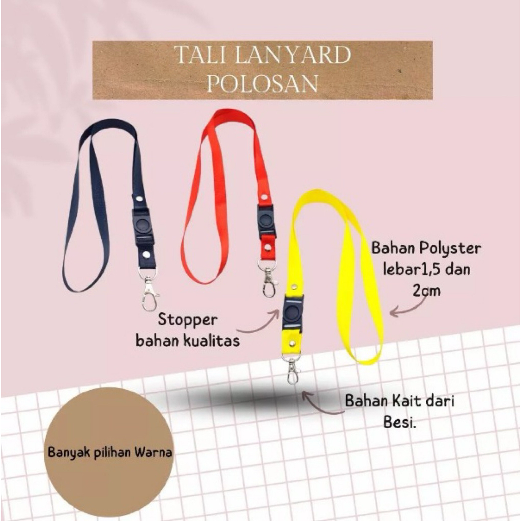 

TALI ID CARD / TALI NAME TAG / TALI LANYARD PENGAIT BESI