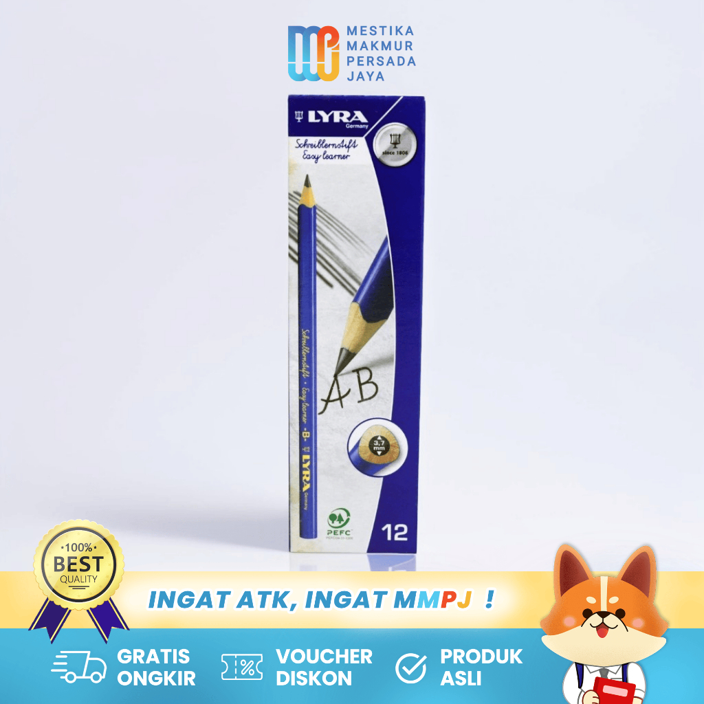 

Lyra Pensil 2B Easy Learner / Pensil Belajar Menulis untuk Anak dan Pemula 1730101