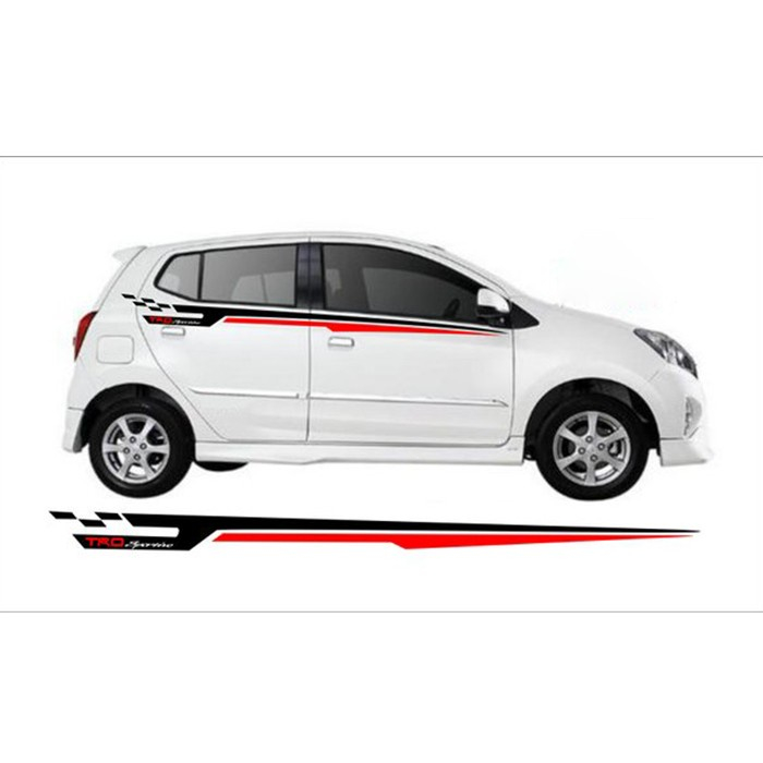BLIGHOO - CUTTING STICKER MOBIL TRD SPORTIVO AGYA YARIS 1SET KANAN KIRI STIKER MOBIL KEREN