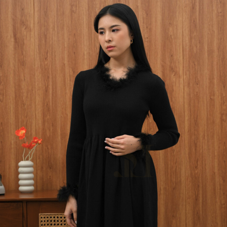 JESSIE |  Dress Knit Panjang / Dress Premium / Casual Outfit / Dress Korea