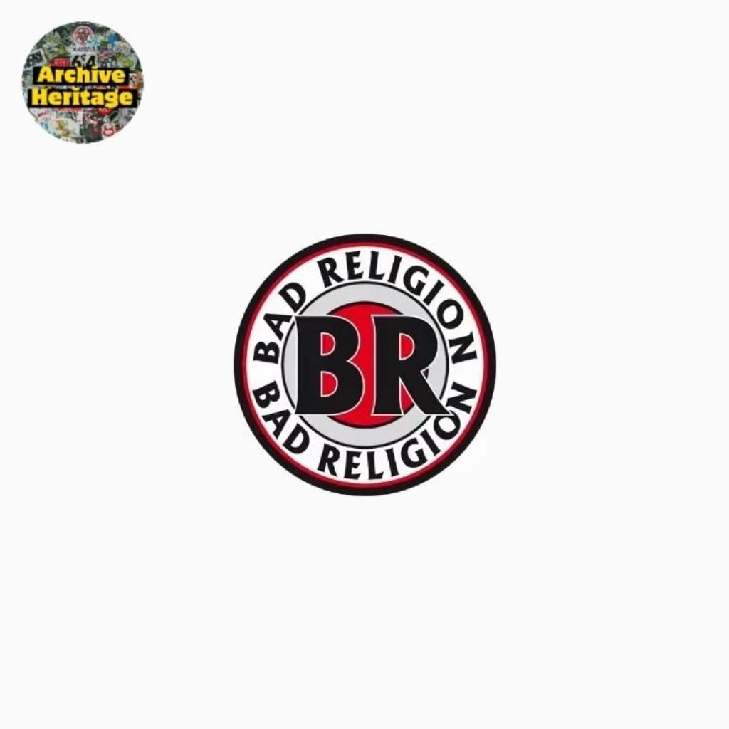 

sticker band Bad Religion punk rock rounded stiker