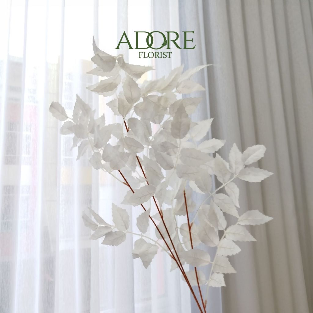 Adore Florist || FJ - JG01 - Daun Juntai Artifisial Warna White