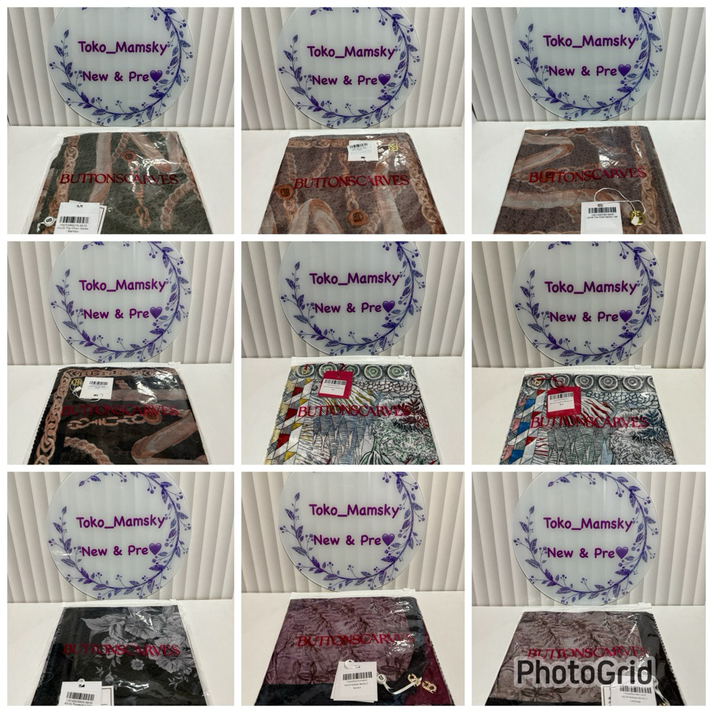 READY STOCK‼️Buttonscarves as is Voal Reg (defect super minor) -BACA DESKRIPSI‼️