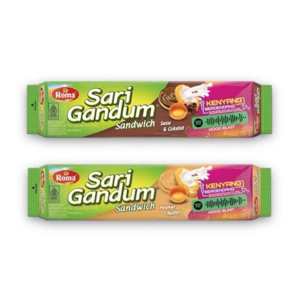

PAKET ISI 2 ROMA SARI GANDUM SUSU COKLAT DAN PEANUT BUTTER 108 GRAM