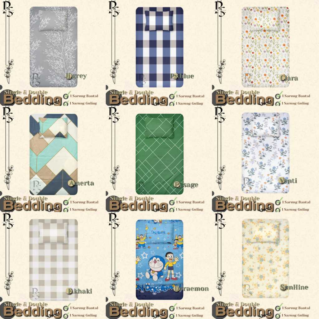 Sprei Single Bed 100x190x15 & 100x190x20 - Sprei Single Microtex Aesthetic