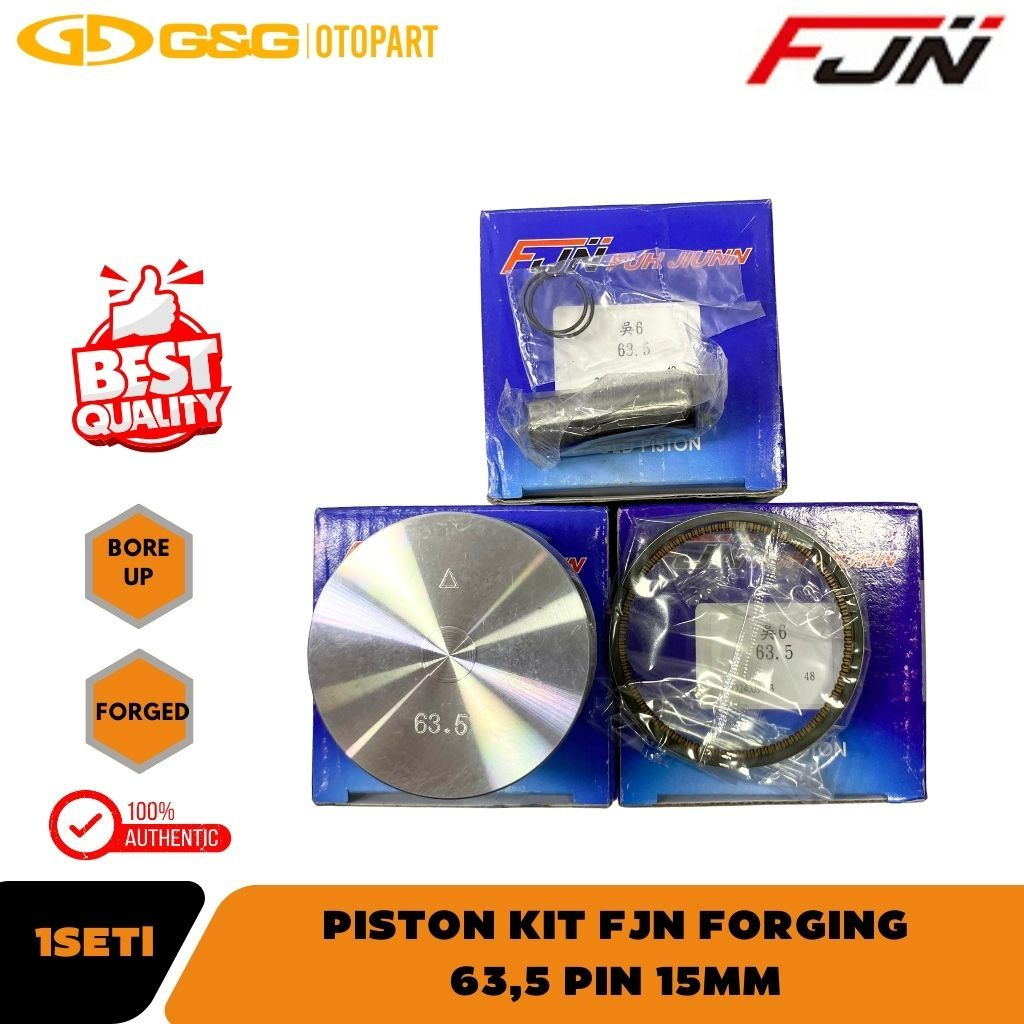 Piston Kit Seher FJN 63,5 Forging Forged PIN 15 Original