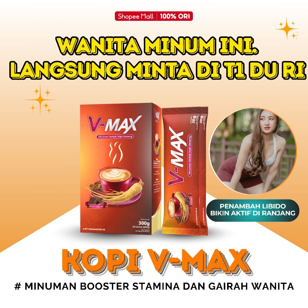 

Miris Kawan Kopi V-MAX Kopi Gairah Stamina Wanita Rasa Cokelat Mood Booster Alami