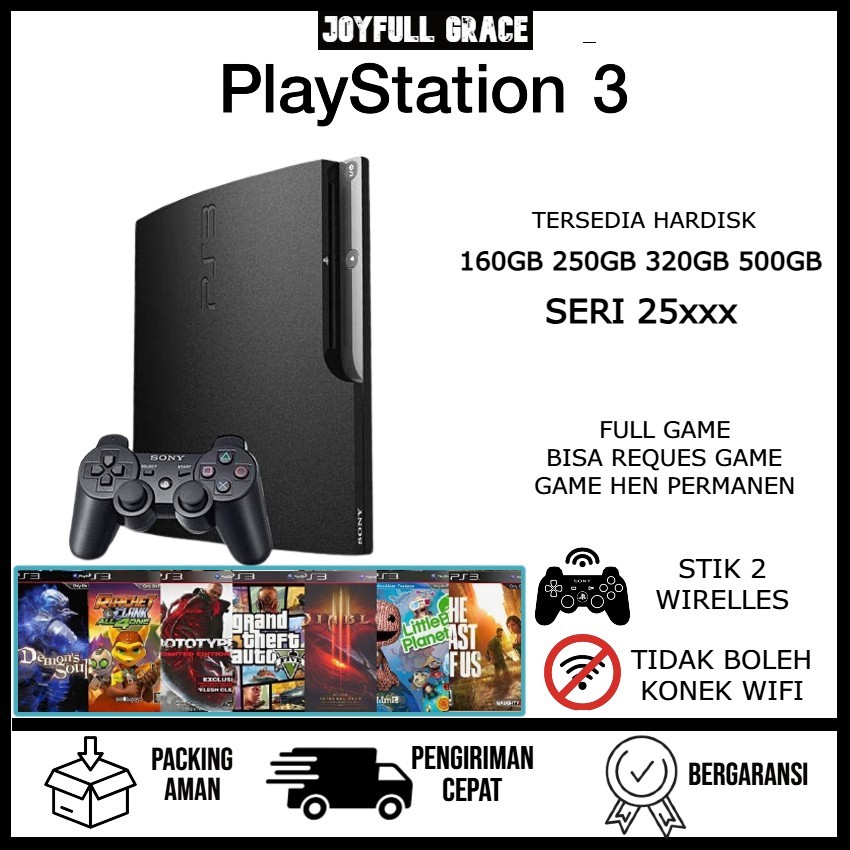 PS3 Slim Playstation 3 Seri 25 Full Games Game Bola Terupdate