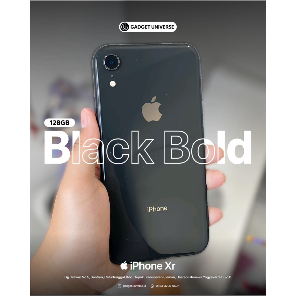 iPhone Xr 128Gb whitelist Kemenprin Fullset Mulus no Minus