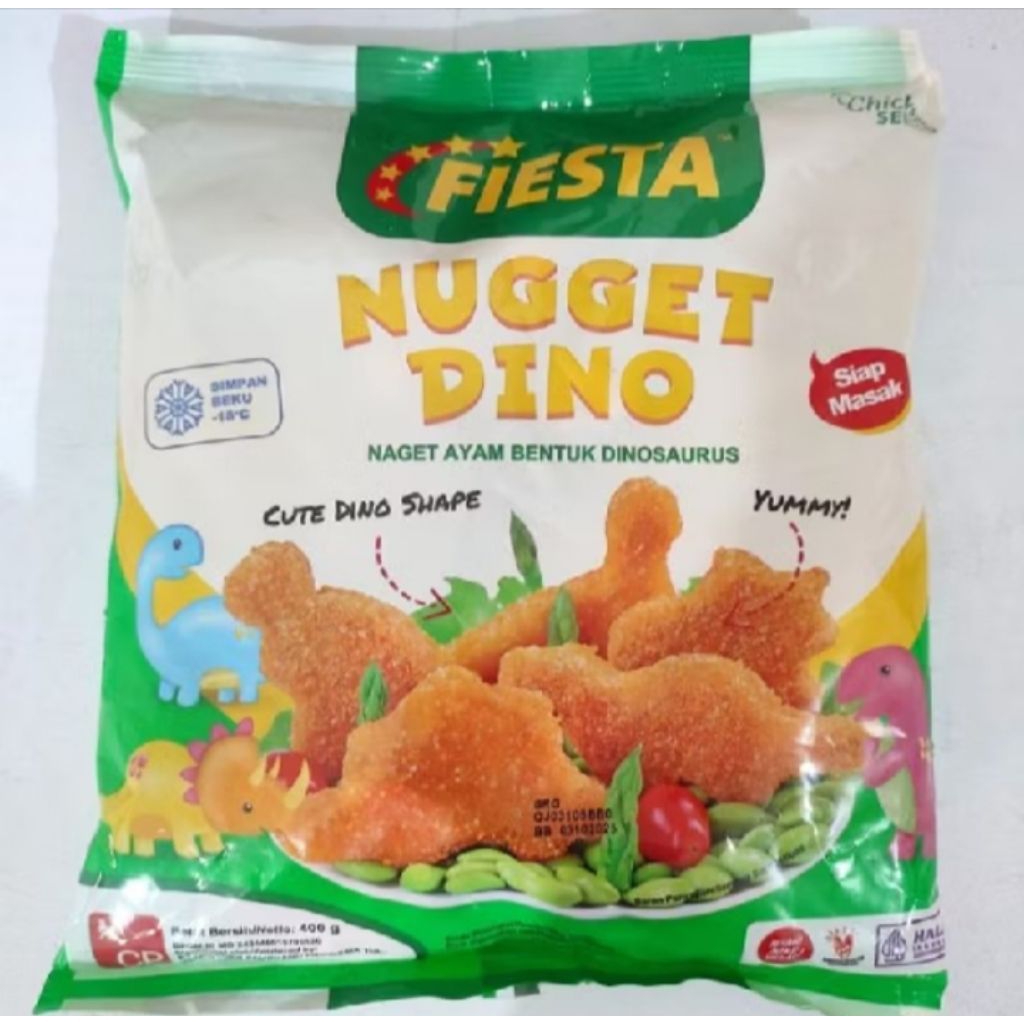 

nugget dino fiesta 400 gram