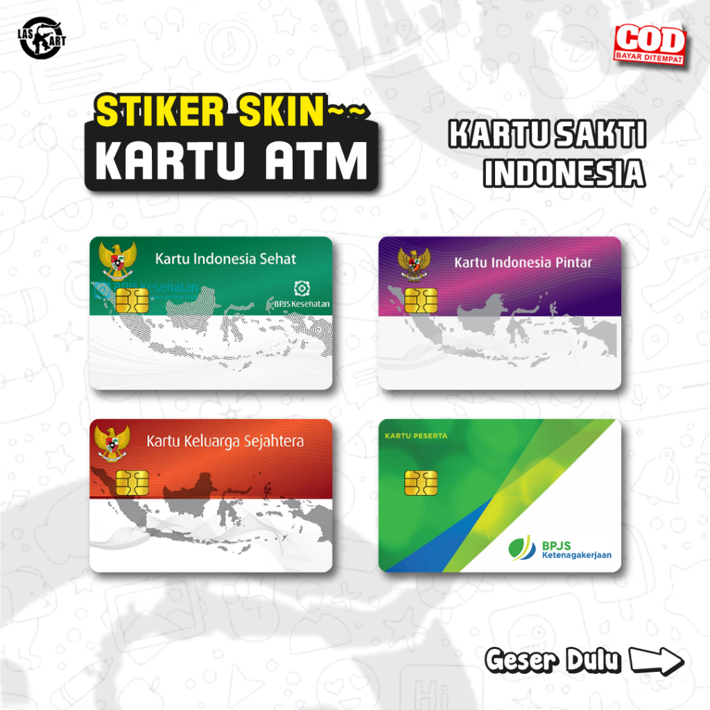 

STIKER ATM GAMBAR K4RTU SAKTI INDONESIA KIS/KIP/KKS/ B4JS/NPWP || GARSKIN ATM VINYL