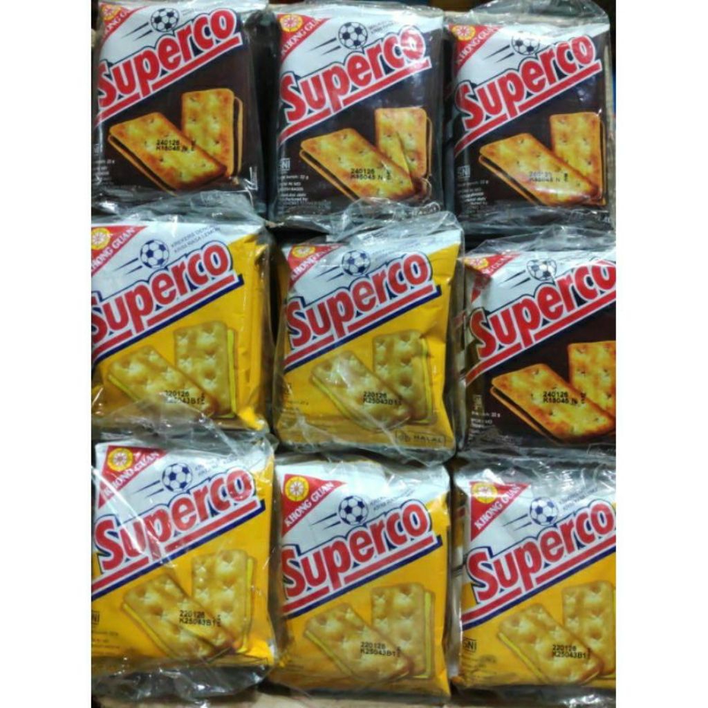 

KHONGGUAN Superco Renceng isi 10 Biskuit Wafer Satuan @18gr
