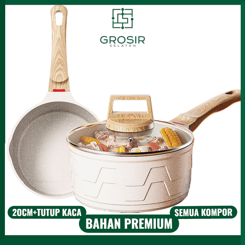 Panci Milk Pot Saucepan Granite Besar Serbaguna / Panci Granite Kapasitas 20cm Serbaguna