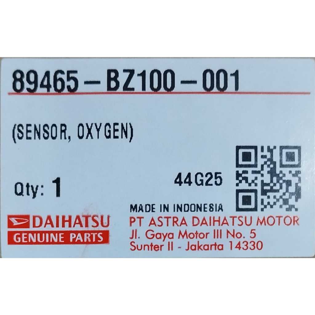 SENSOR OKSIGEN DAIHATSU XENIA 1.000 CC / 89465-BZ100-001