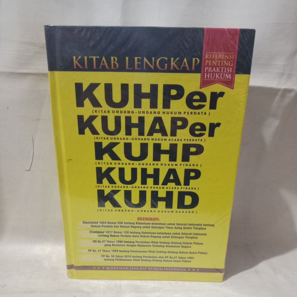 Buku Kitab Lengkap KUHPer, KUHAPer, KUHP, KUHAP, KUHD