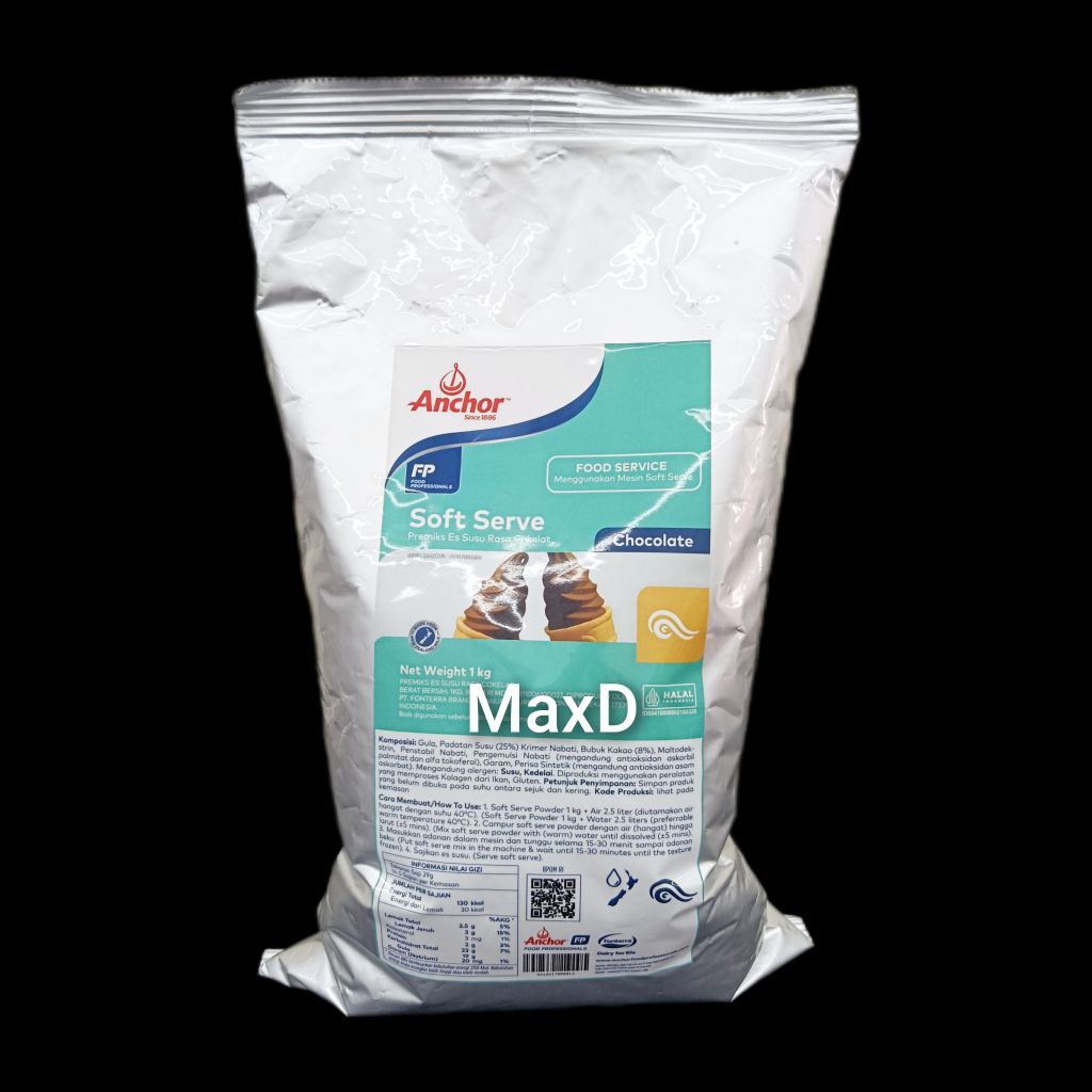 

Anchor Soft Serve Premiks Es Krim Susu Rasa Cokelat Bubuk 1kg 1 Bks