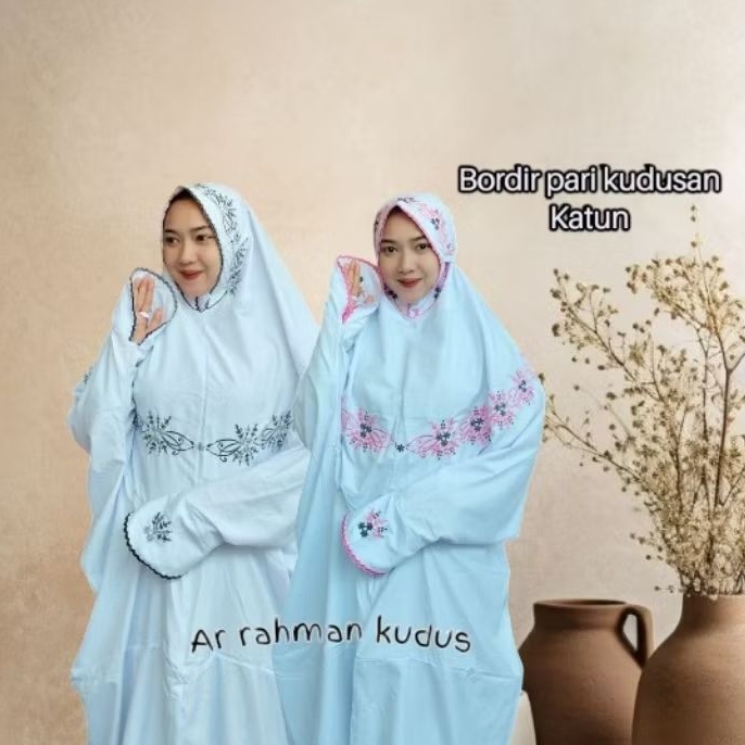TERLARIS MUKENA KUDUSAN terusan dewasa mukena  motif kalung pari