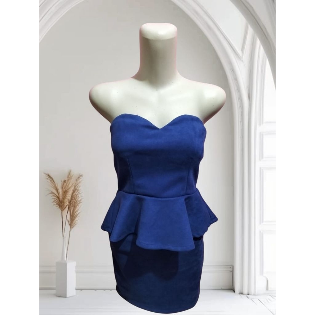 Setelan Mini Kemben Peplum Baju Panggung LC Penyanyi