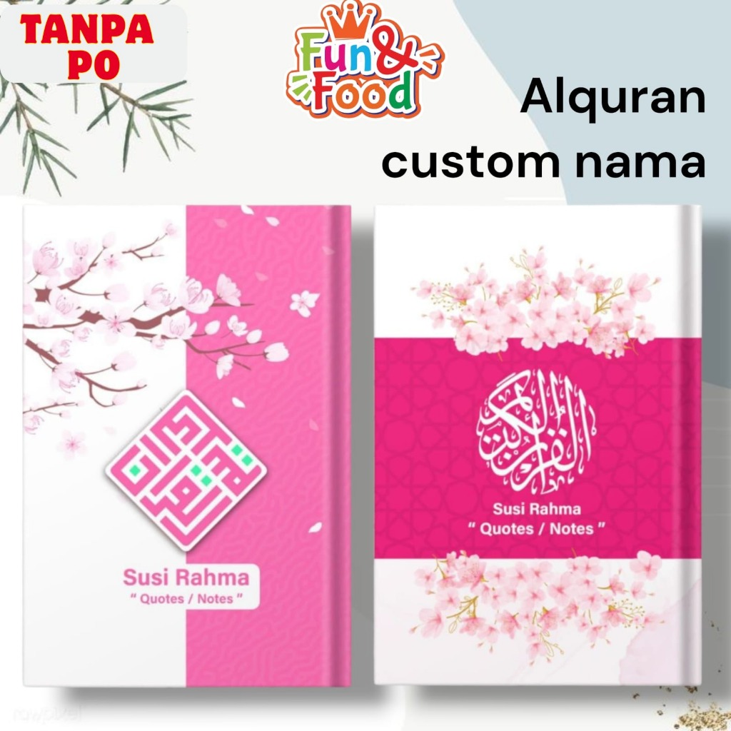 AlQuran Custom Nama Ukuran A4 Terjemahan Perkata Qur'an Hardcover Gratis Custom Nama Sendiri (FF)
