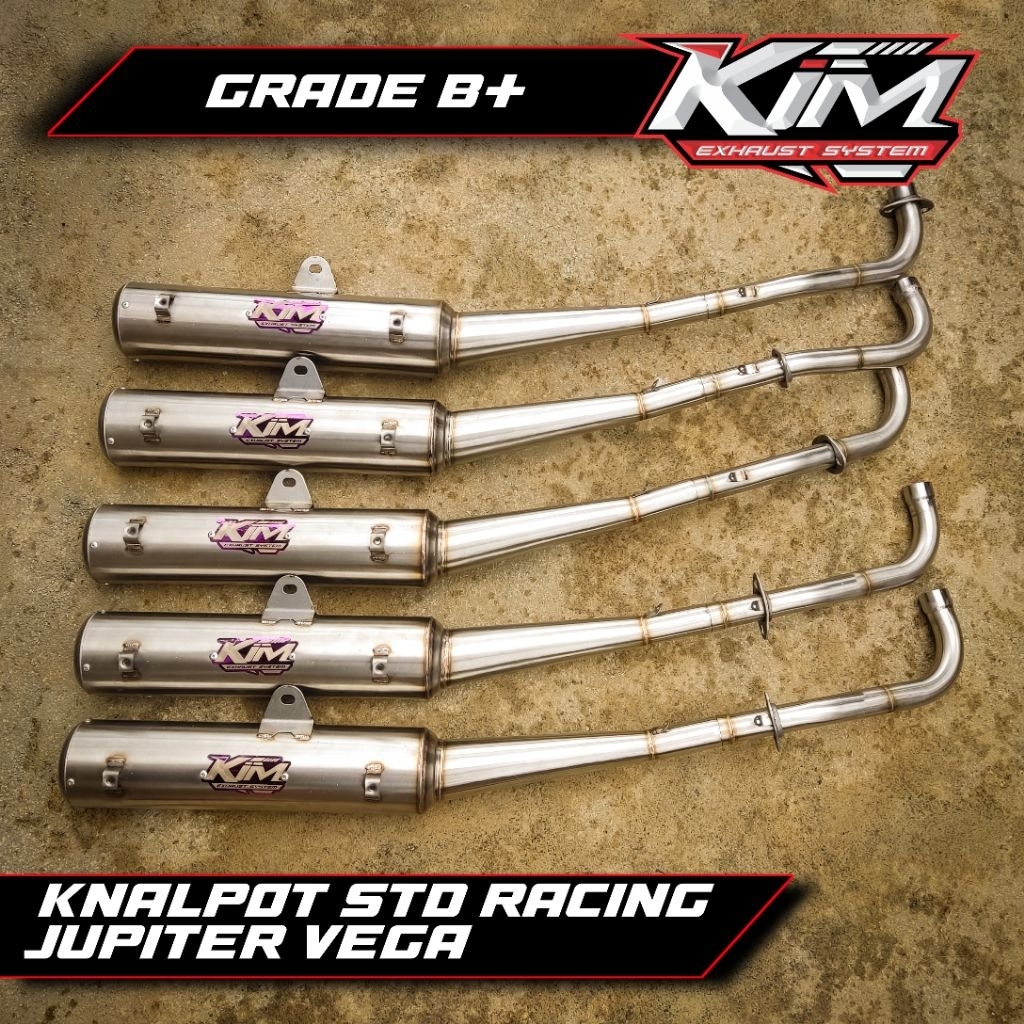 KNALPOT STANDARD RACING(NEW EMBLEM)JUPITER Z Z1 ROBOT VEGA R ZR RR ORI KIM(FREE LASER NAMA)