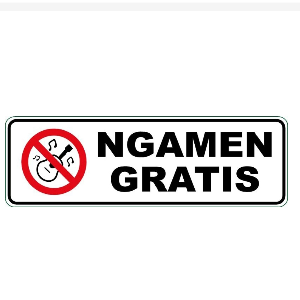 

STIKER NGAMEN GRATIS 5x15 cm BAHAN VYNIL ANTI AIR FW