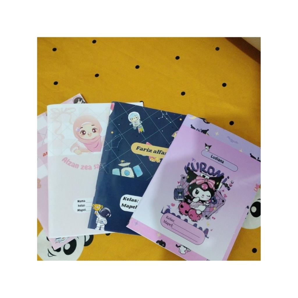 

Buku Tulis Custom Nama & Photo Anak, 1 pak( Isi 10 buku, 38lembar)