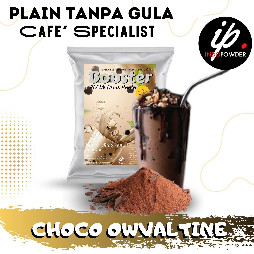 

Indopowder - Bubuk Minuman Tanpa Gula / Plain COKLAT /CHOCO OWVALTINE 1Kg Untuk Cafe & Usaha Minuman