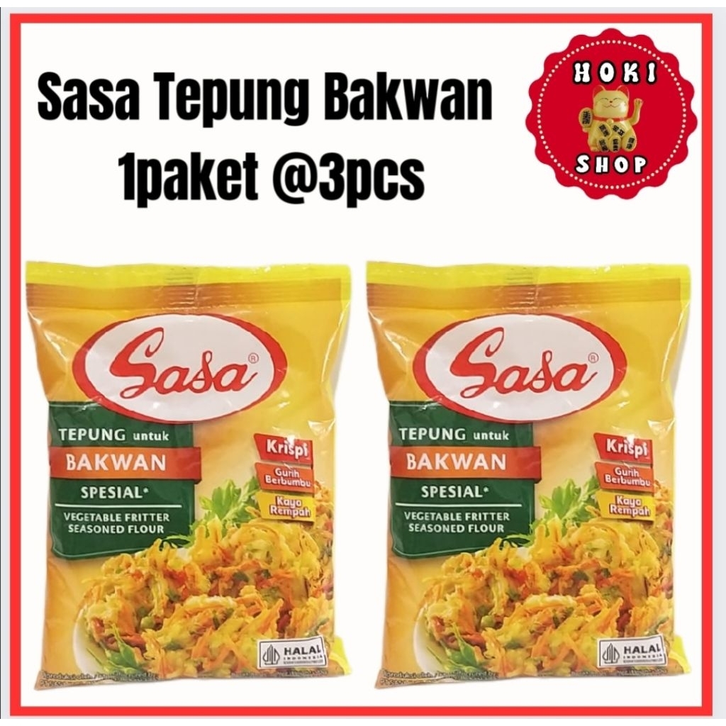 

Sasa Tepung Bakwan per - 3pcs @90gr / Tepung Bakwan Instan / Sasa Bakwan